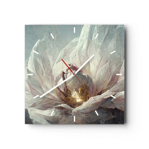 Vægur, Uret - Blomstrer en gang om hundrede år - 30x30 cm