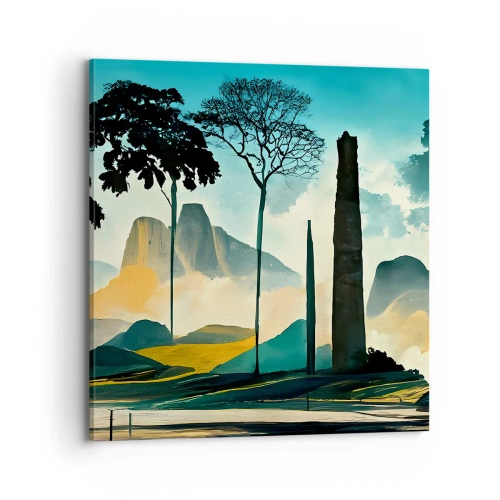 Lærredstryk - Billede på lærred - Stadig højere og højere - 70x70 cm