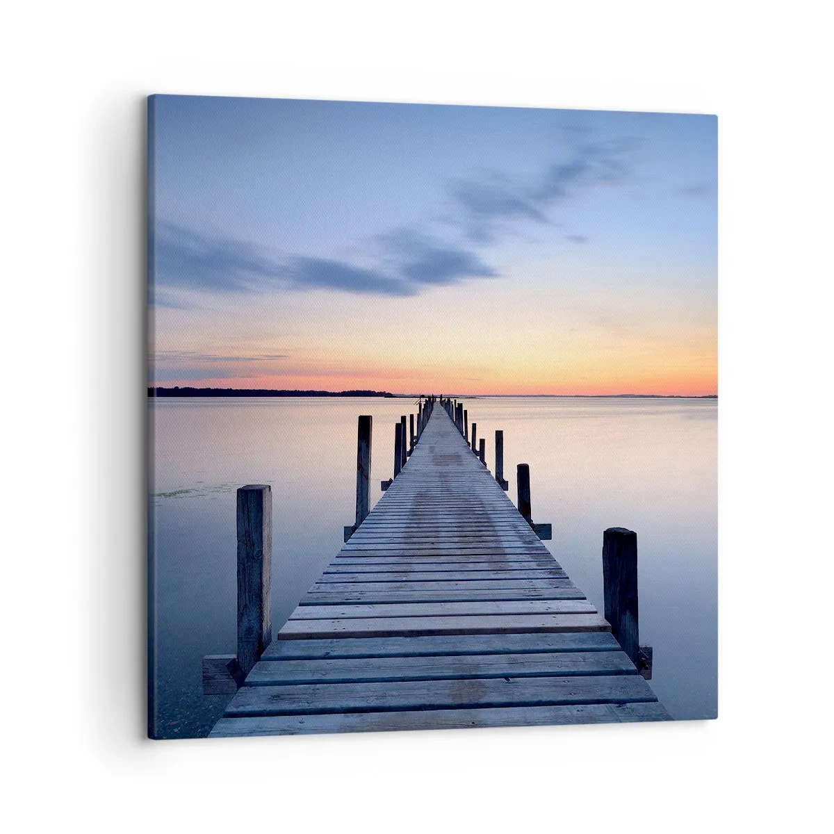 Lærredstryk - Billede på lærred - Den rolige skumringstid - 50x50 cm