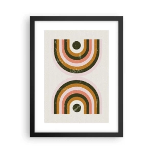 Plakat i sort ramme - Tvilling-abstraktion - 30x40 cm