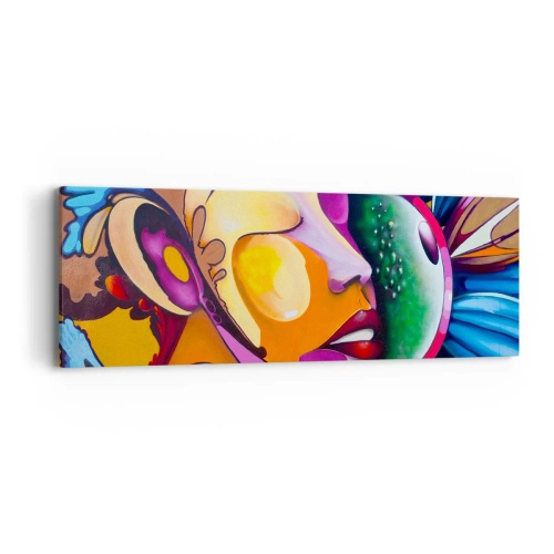 Lærredstryk - Billede på lærred - Berør med farve - 90x30 cm