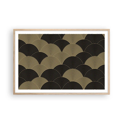 Plakat i ramme af lyst egetræ - Enhed i mangfoldighed - 91x61 cm