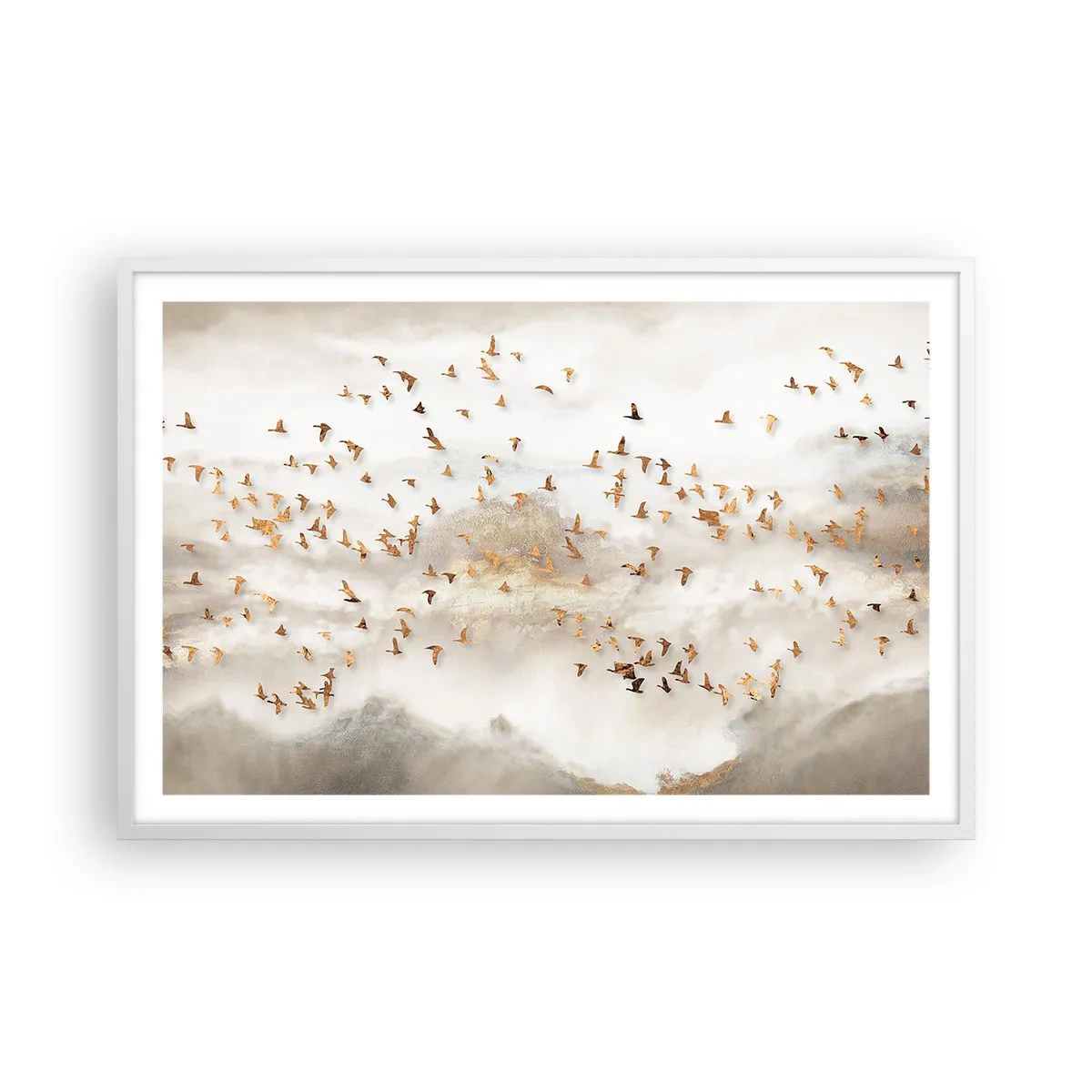 Plakat i hvid ramme - Det er på tide... - 91x61 cm