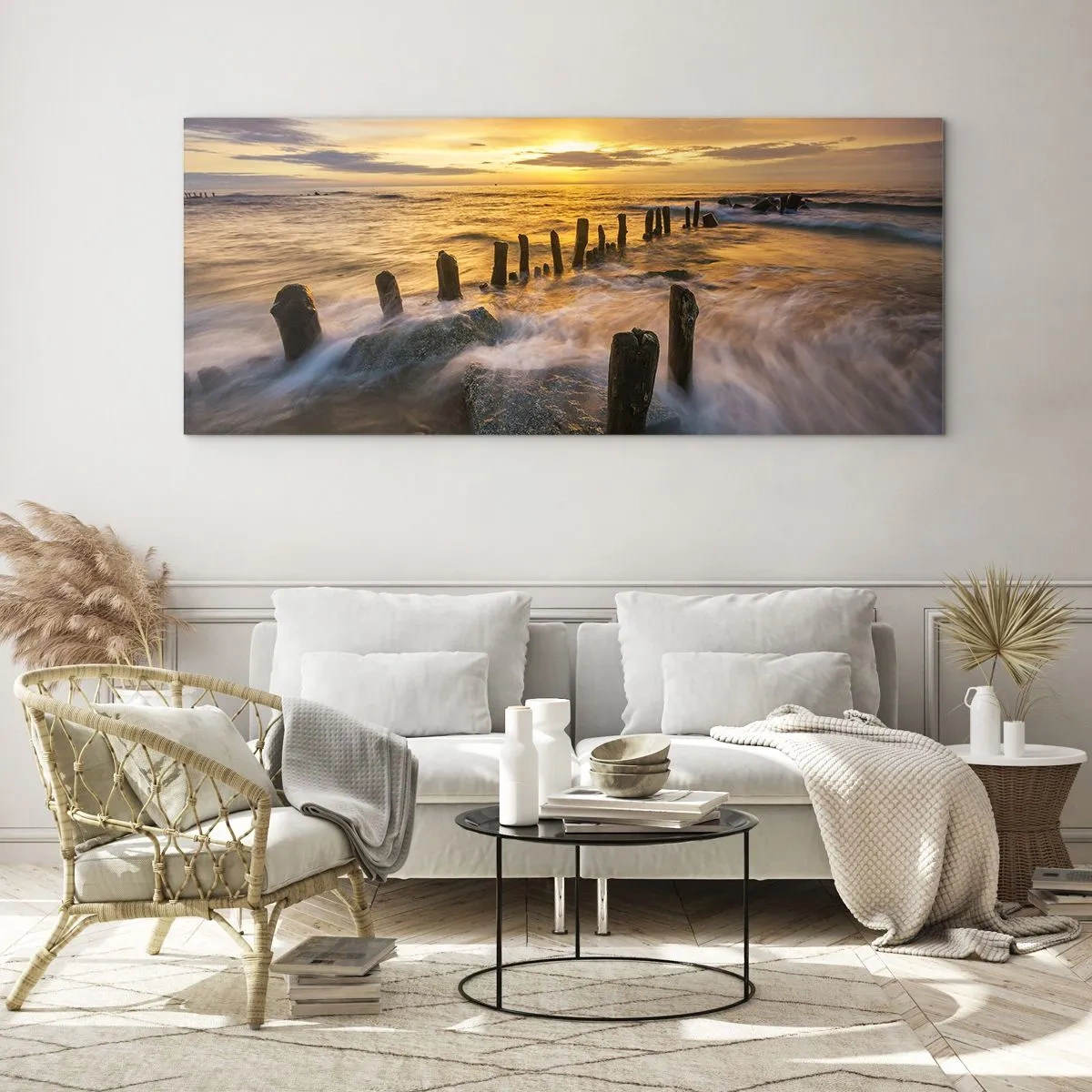 Billede på glas - Østersøens rå skønhed - 90x30 cm