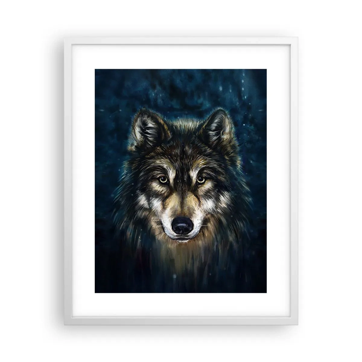 Plakat i hvid ramme - Alfa? Og omega - 40x50 cm