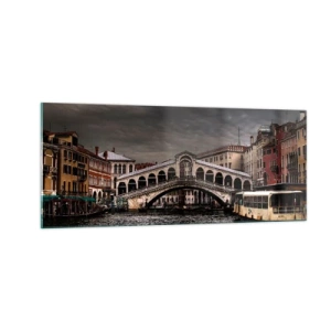 Billede på glas - Løftet om en venetiansk aften - 100x40 cm