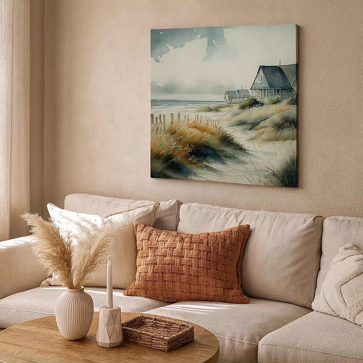 Lærredstryk - Billede på lærred - Væk fra trængsel og travlhed - 30x30 cm