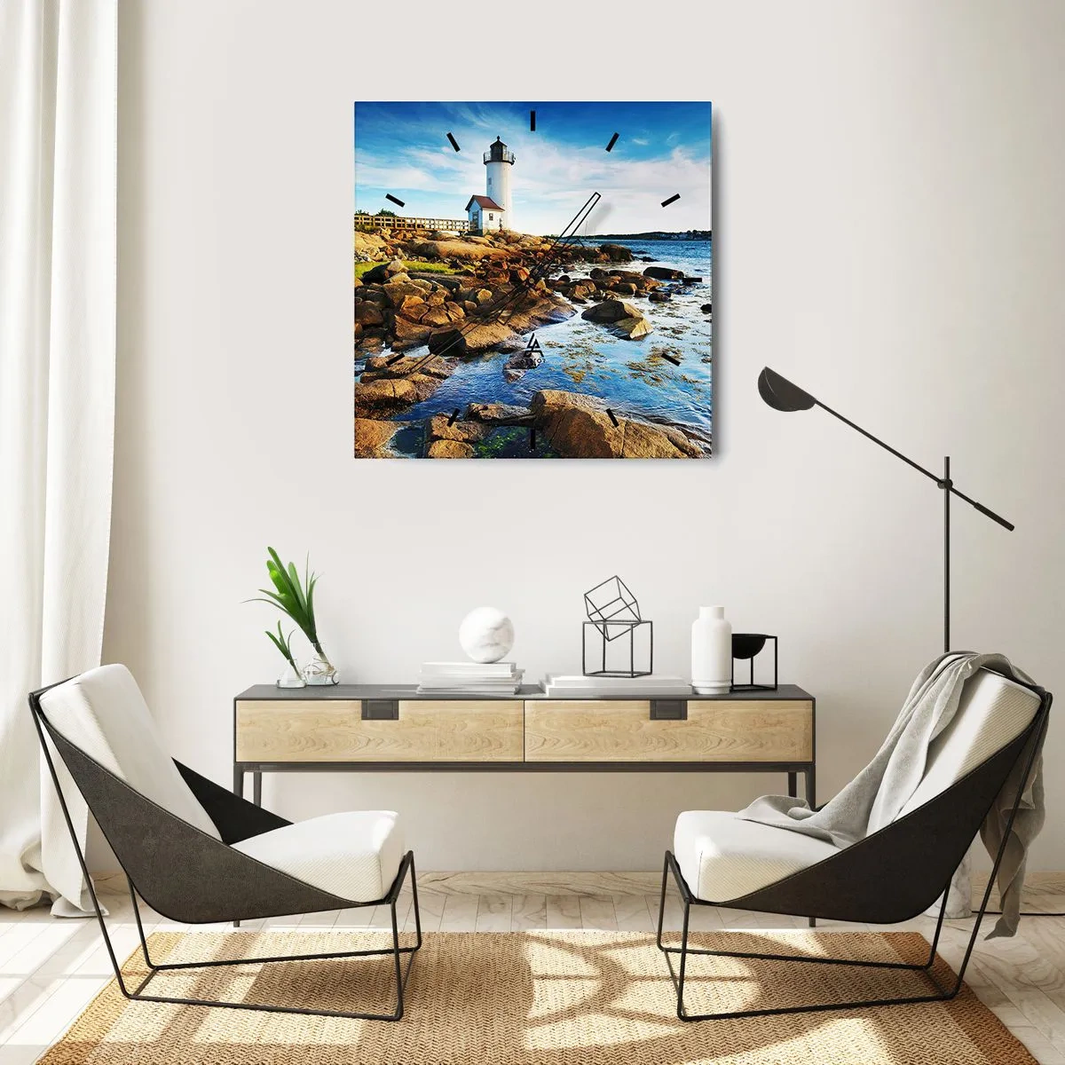 Vægur, Uret - Vend tilbage med glæde, jeg ser frem til - 30x30 cm