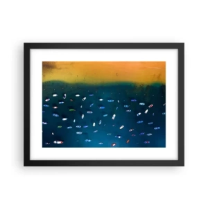 Plakat i sort ramme - En ferieleg - 40x30 cm