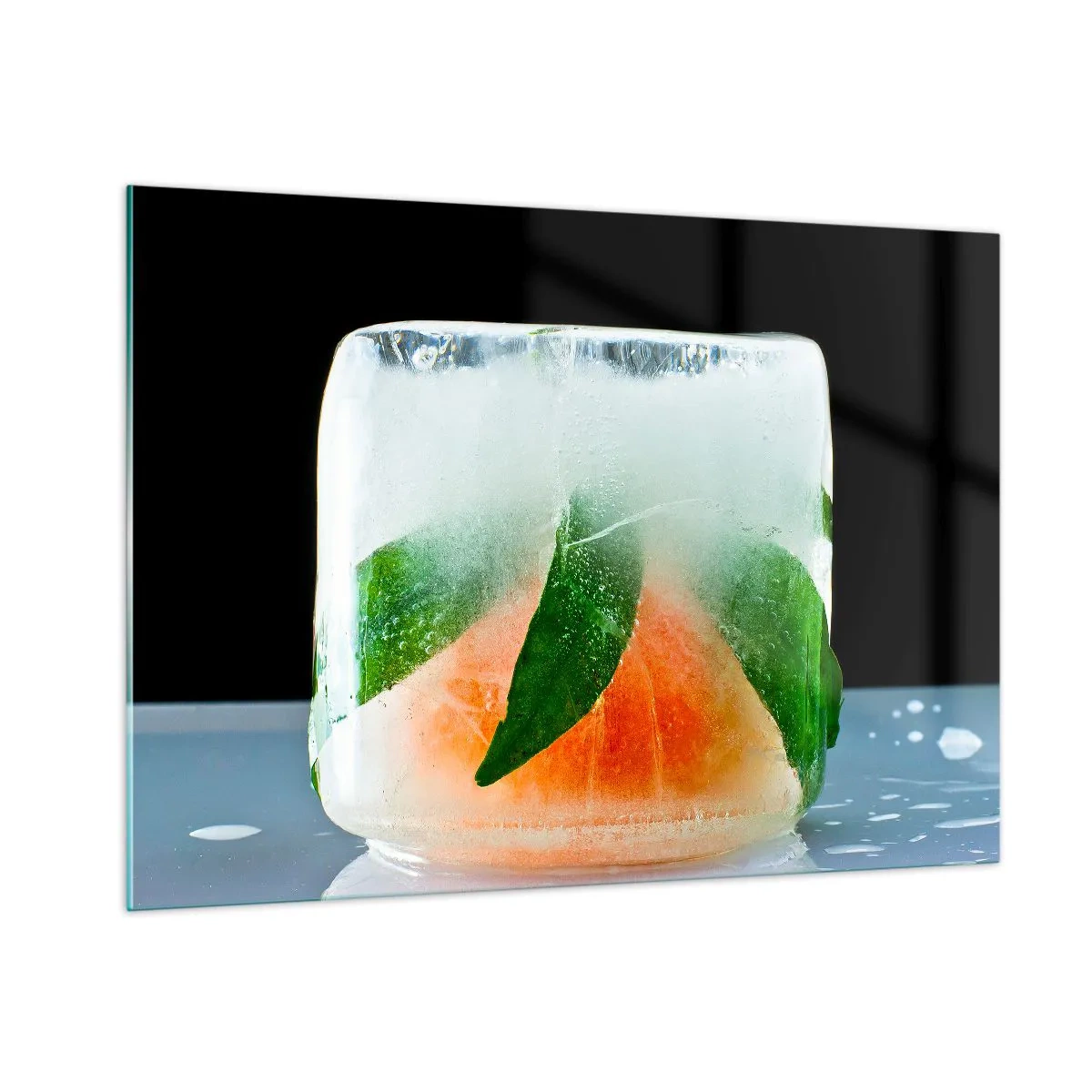Billede på glas - Frisk og kølig - 100x70 cm