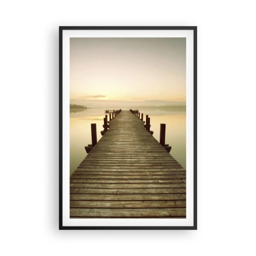 Plakat i sort ramme - Før daggry, daggry, lys - 61x91 cm