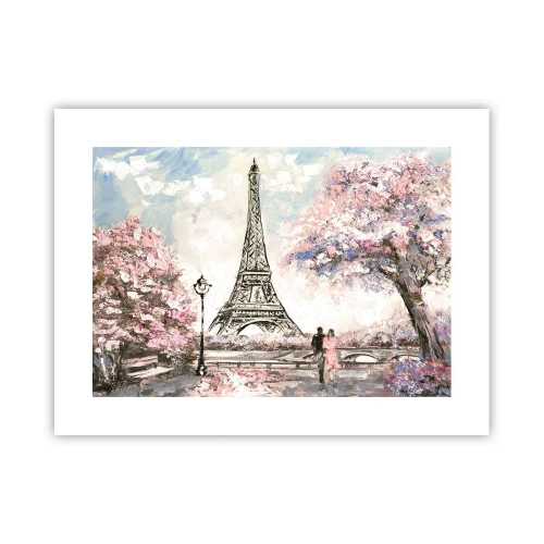 Plakat - April gåtur rundt i Paris - 40x30 cm