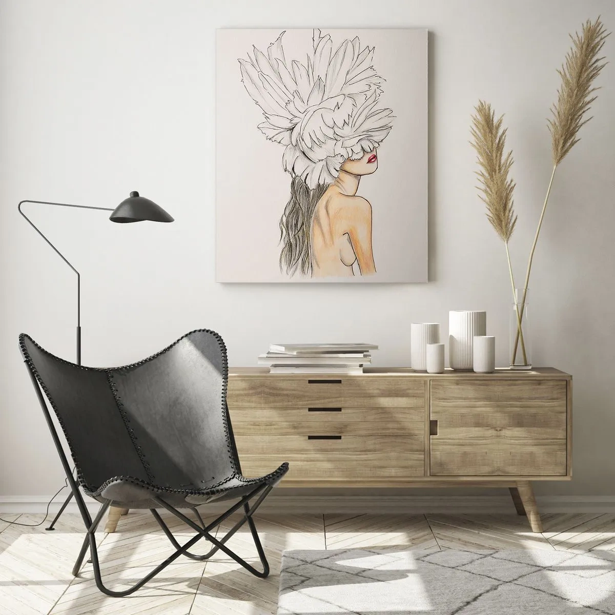 Billede på glas - Skønhed kronet - 50x70 cm