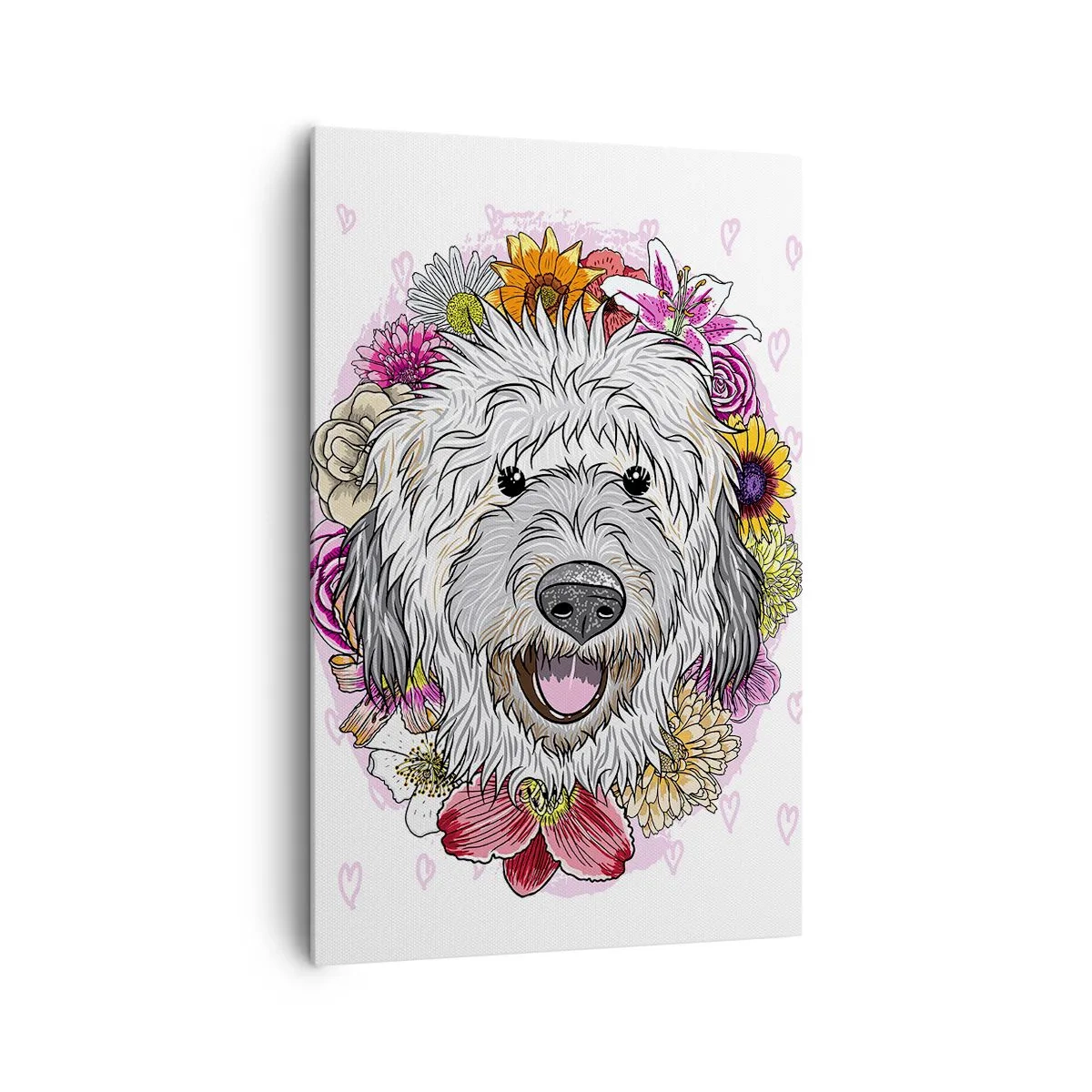 Lærredstryk - Billede på lærred - Hvalpens glæde - 80x120 cm