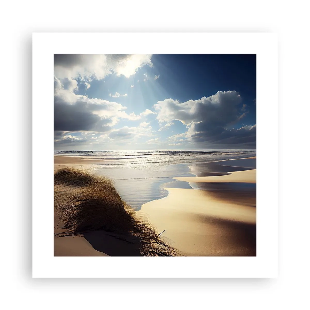 Plakat - Strand, vild strand - 40x40 cm