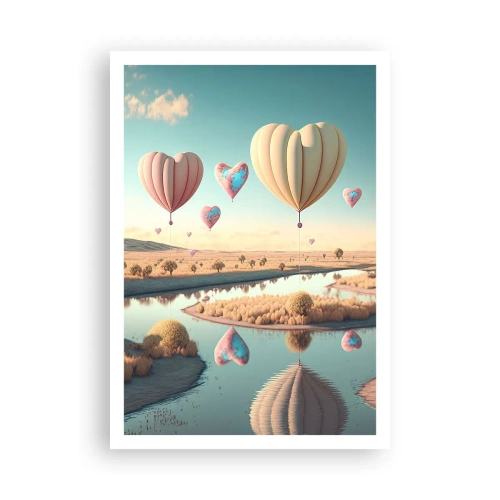Plakat - Kærlighed lader dig svæve - 70x100 cm