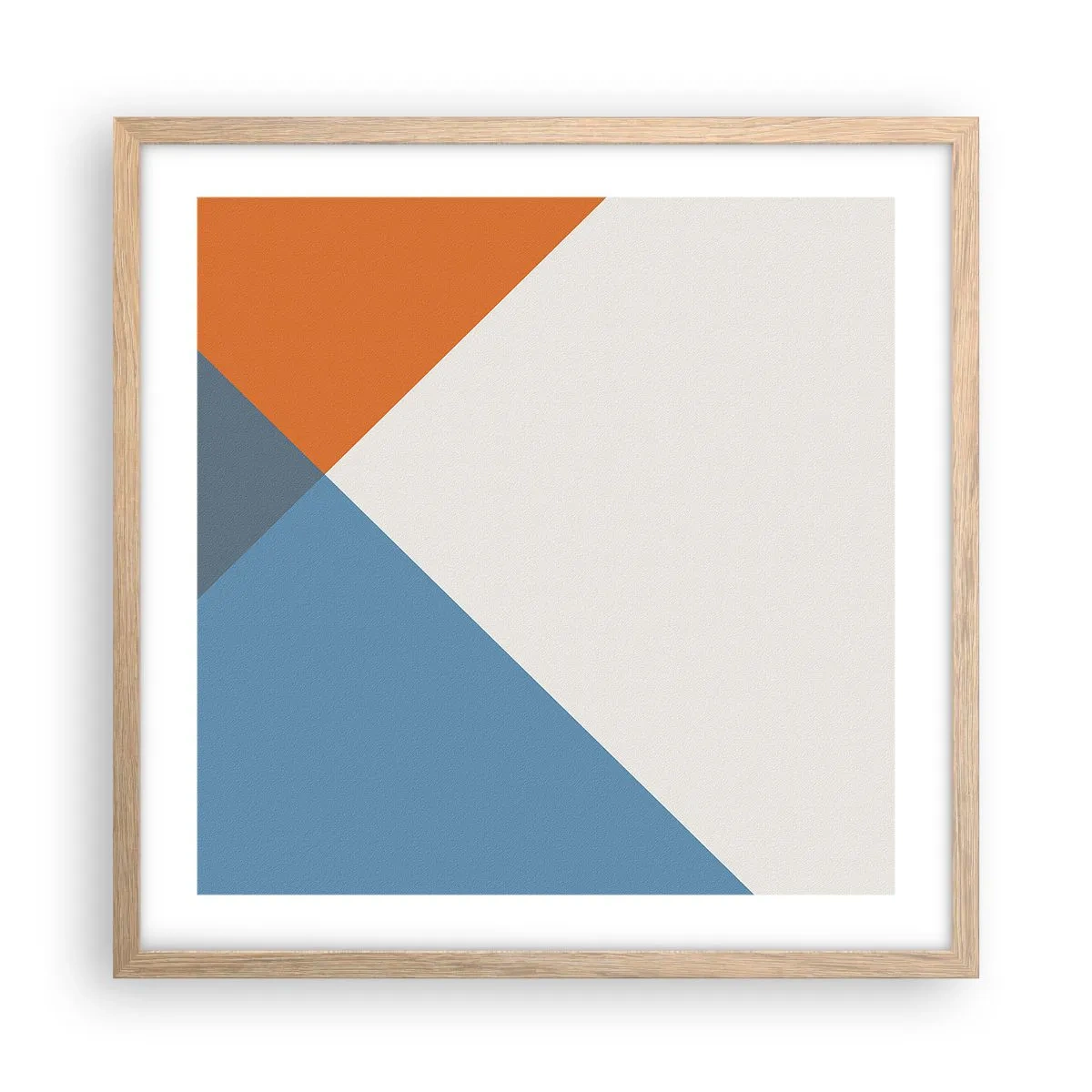 Plakat i ramme af lyst egetræ - Med hensyn til ... - 50x50 cm