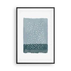 Plakat i sort ramme - Dyrket i blåt - 61x91 cm