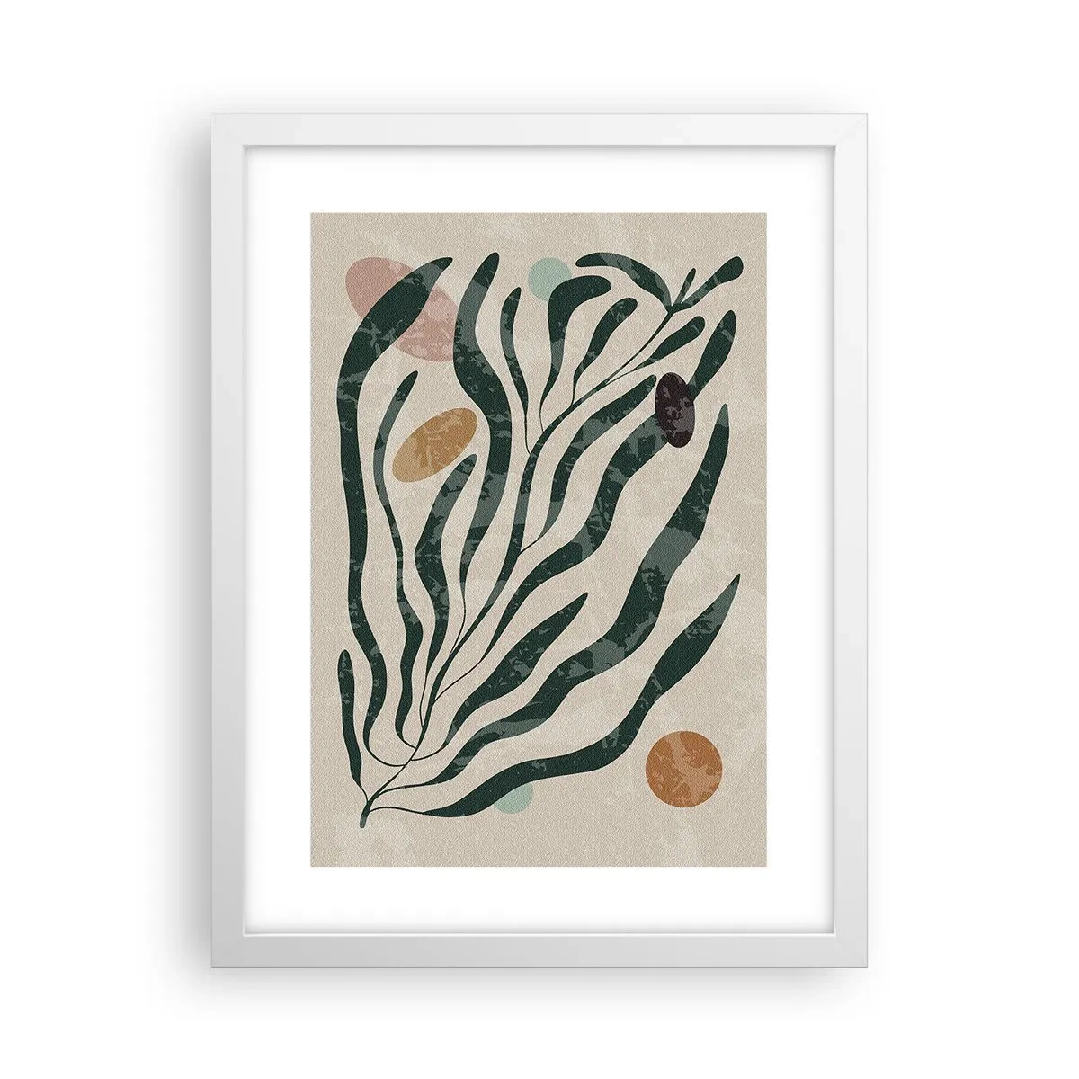 Plakat i hvid ramme - Blandt det grønne - 30x40 cm