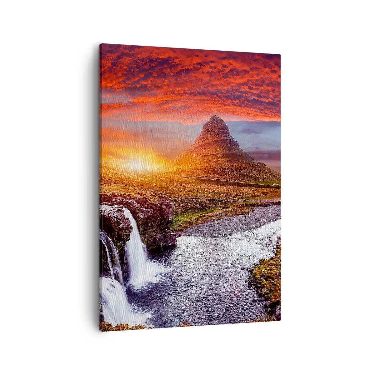 Lærredstryk - Billede på lærred - En udsigt over Midgård - 50x70 cm