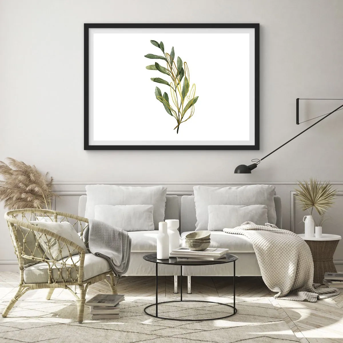 Plakat i sort ramme - Alt, hvad der er godt - 70x50 cm