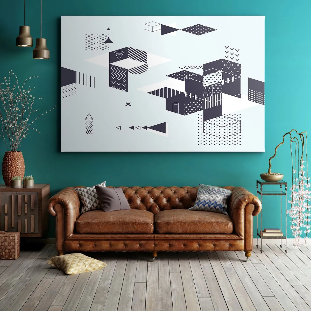Lærredstryk - Billede på lærred - I matematikkens sjæl - 100x70 cm