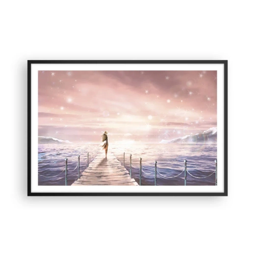 Plakat i sort ramme - I lyset af en drøm - 91x61 cm