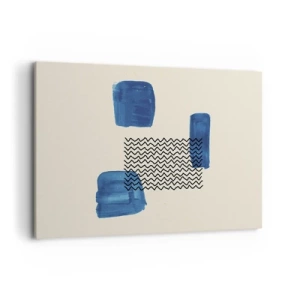 Lærredstryk - Billede på lærred - Abstrakt kvartet - 120x80 cm