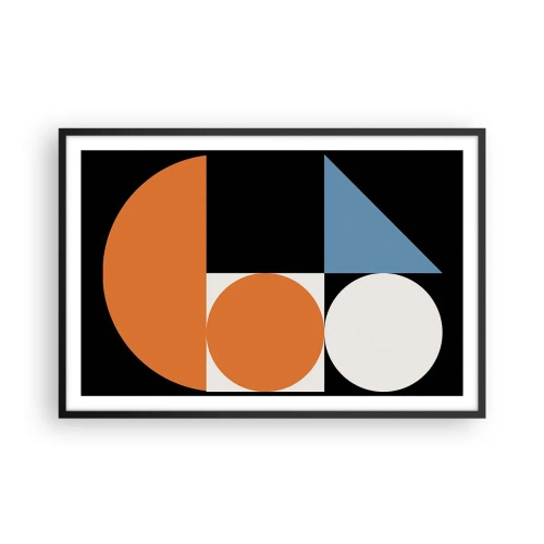 Plakat i sort ramme - System til figurer - 91x61 cm