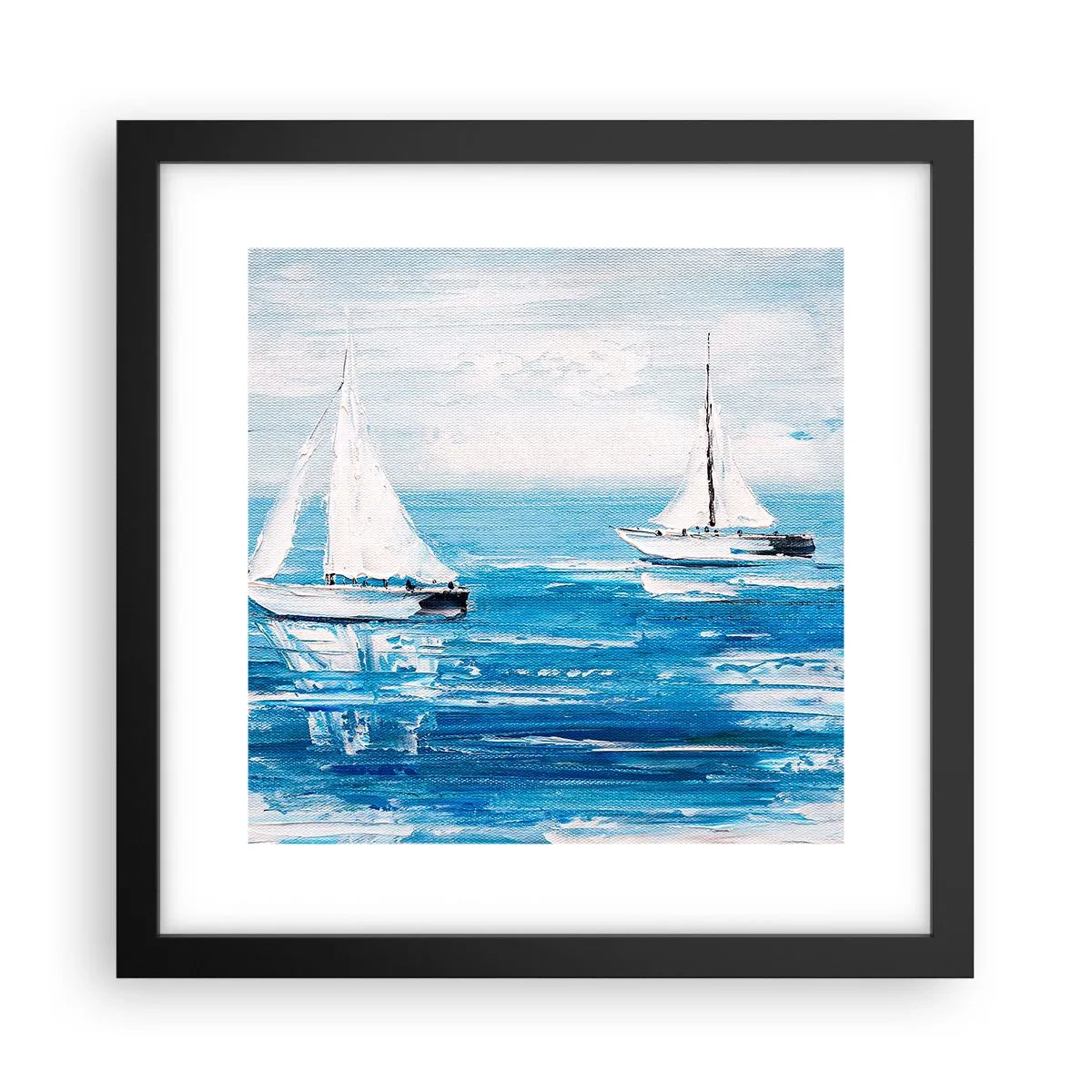 Plakat i sort ramme - Med en ven ved din side - 30x30 cm