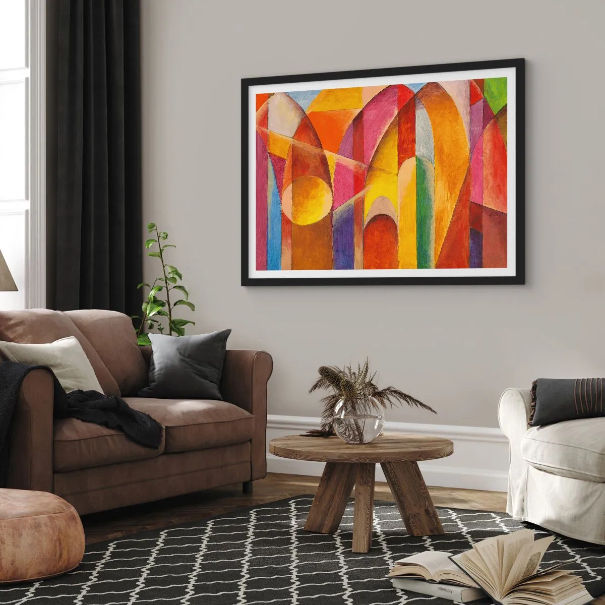 Plakat i sort ramme - Solens katedral - 40x30 cm