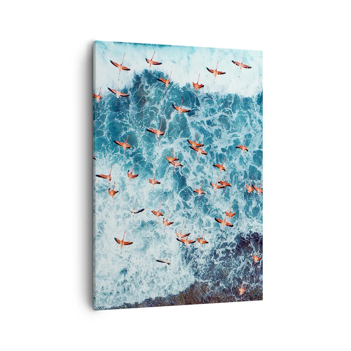 Lærredstryk - Billede på lærred - Parade ved havet - 50x70 cm