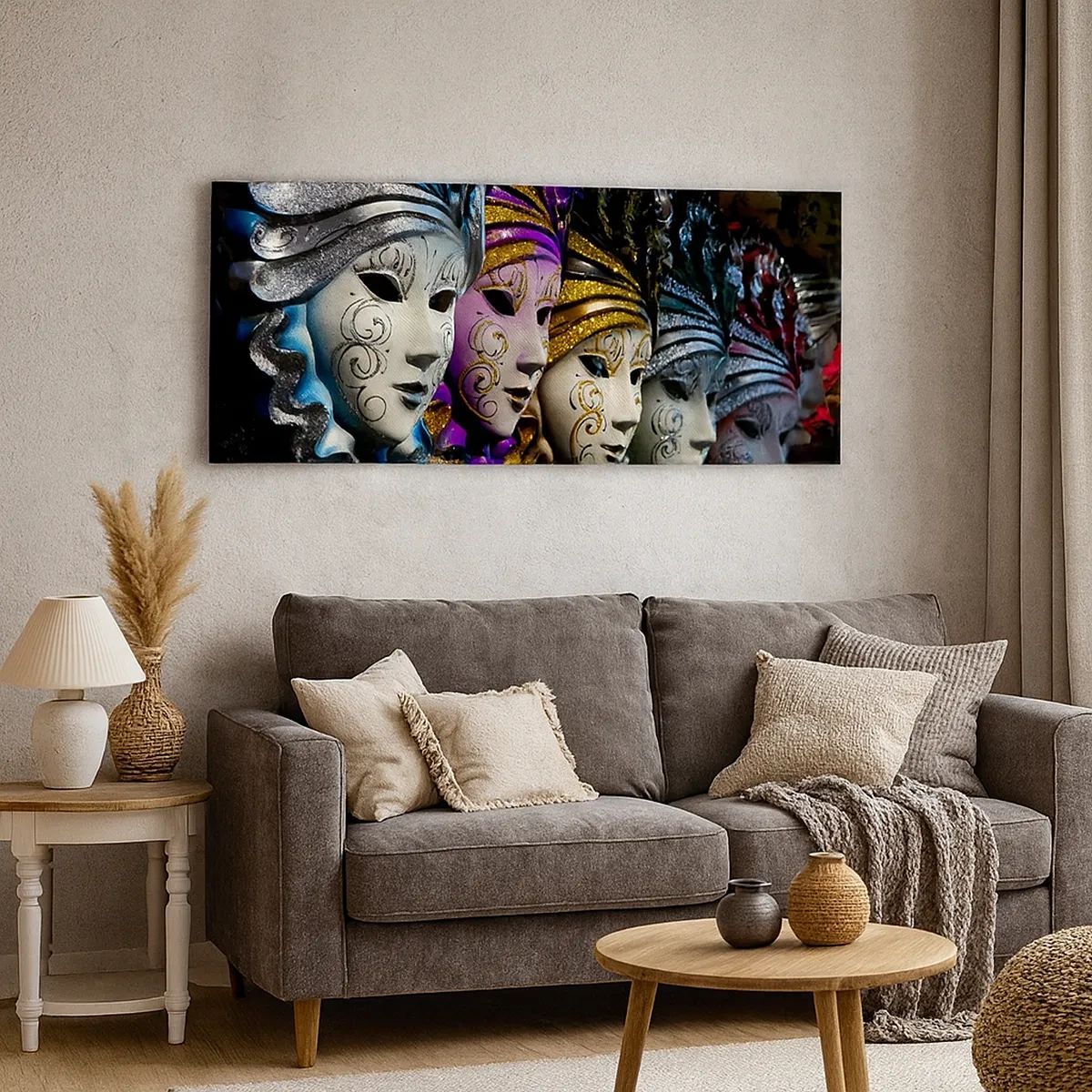 Lærredstryk - Billede på lærred - Mysterium i guld og sølv - 30x30 cm