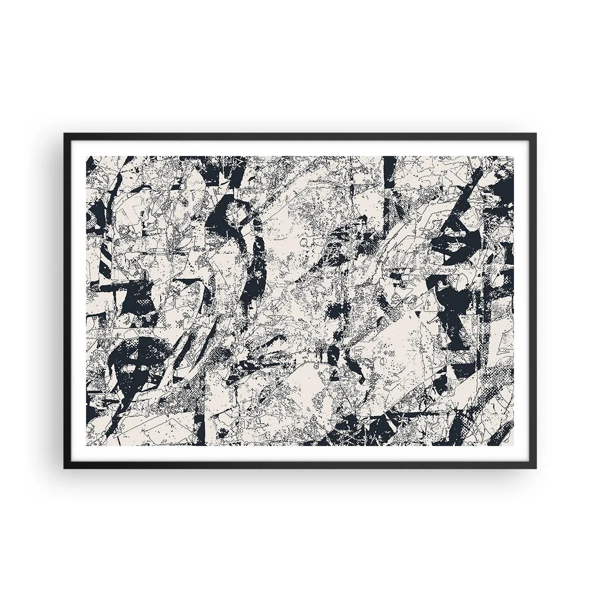 Plakat i sort ramme - Modsætningernes gennemtrængning - 100x70 cm