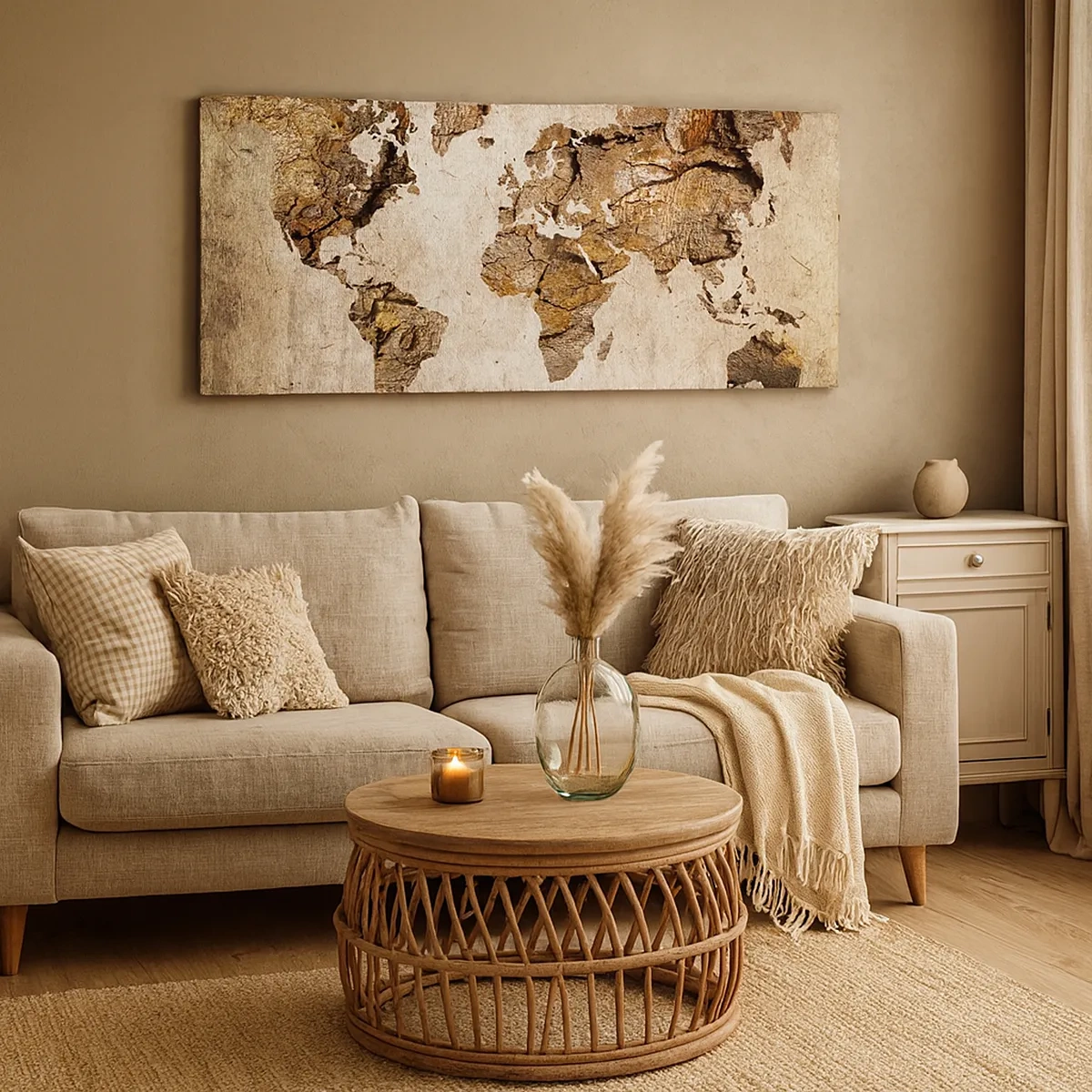 Lærredstryk - Billede på lærred - Opdagelse af verden - 30x30 cm