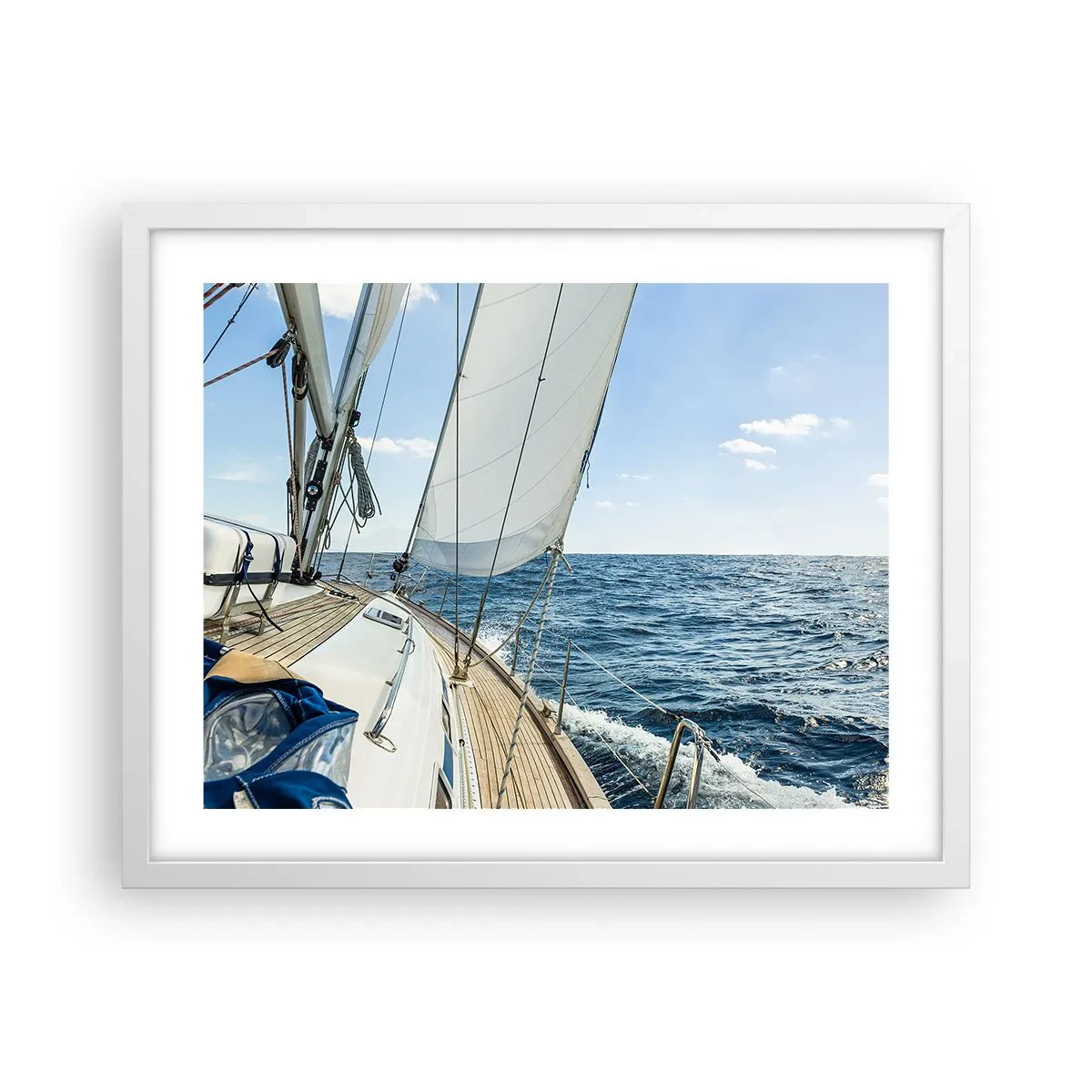 Plakat i hvid ramme - Ahoj , eventyr - 50x40 cm
