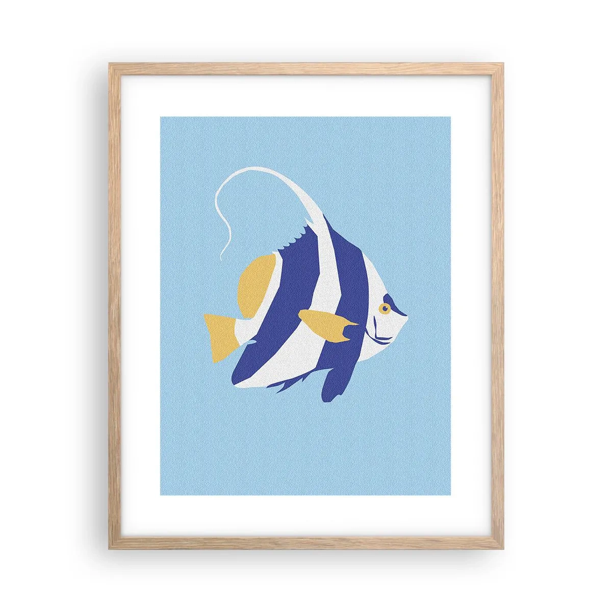 Plakat i ramme af lyst egetræ - Savner tropisk vand - 40x50 cm