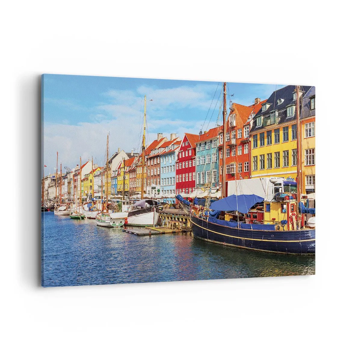 Lærredstryk - Billede på lærred - Glædelig kaj - 100x70 cm