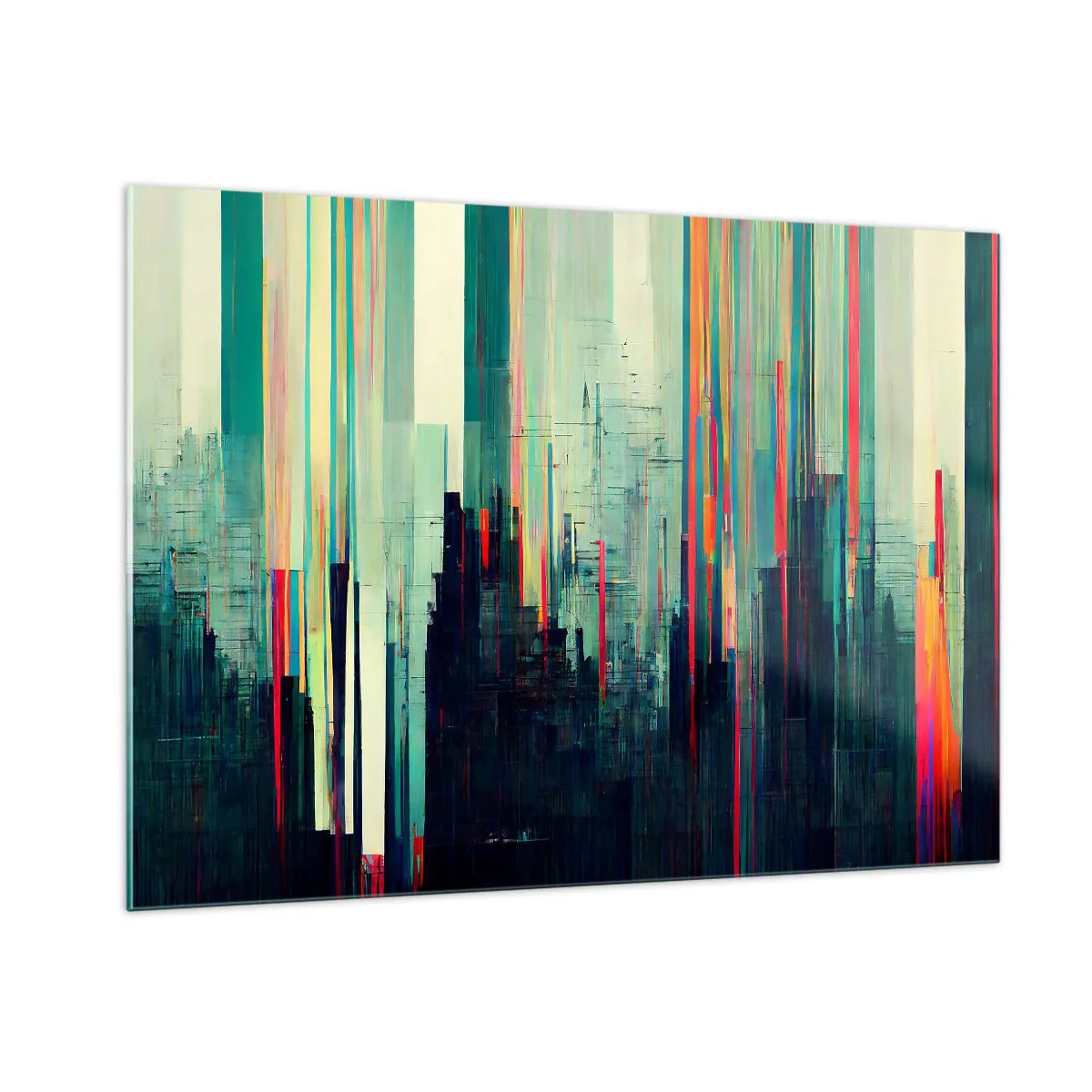 Billede på glas - Futuristisk by - 100x70 cm