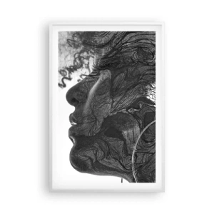 Plakat i hvid ramme - Forviklet i drømme - 61x91 cm