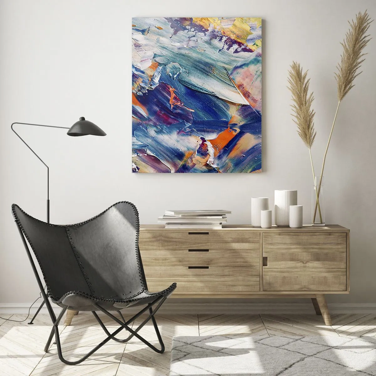 Billede på glas - Forvirring af farver - 50x70 cm