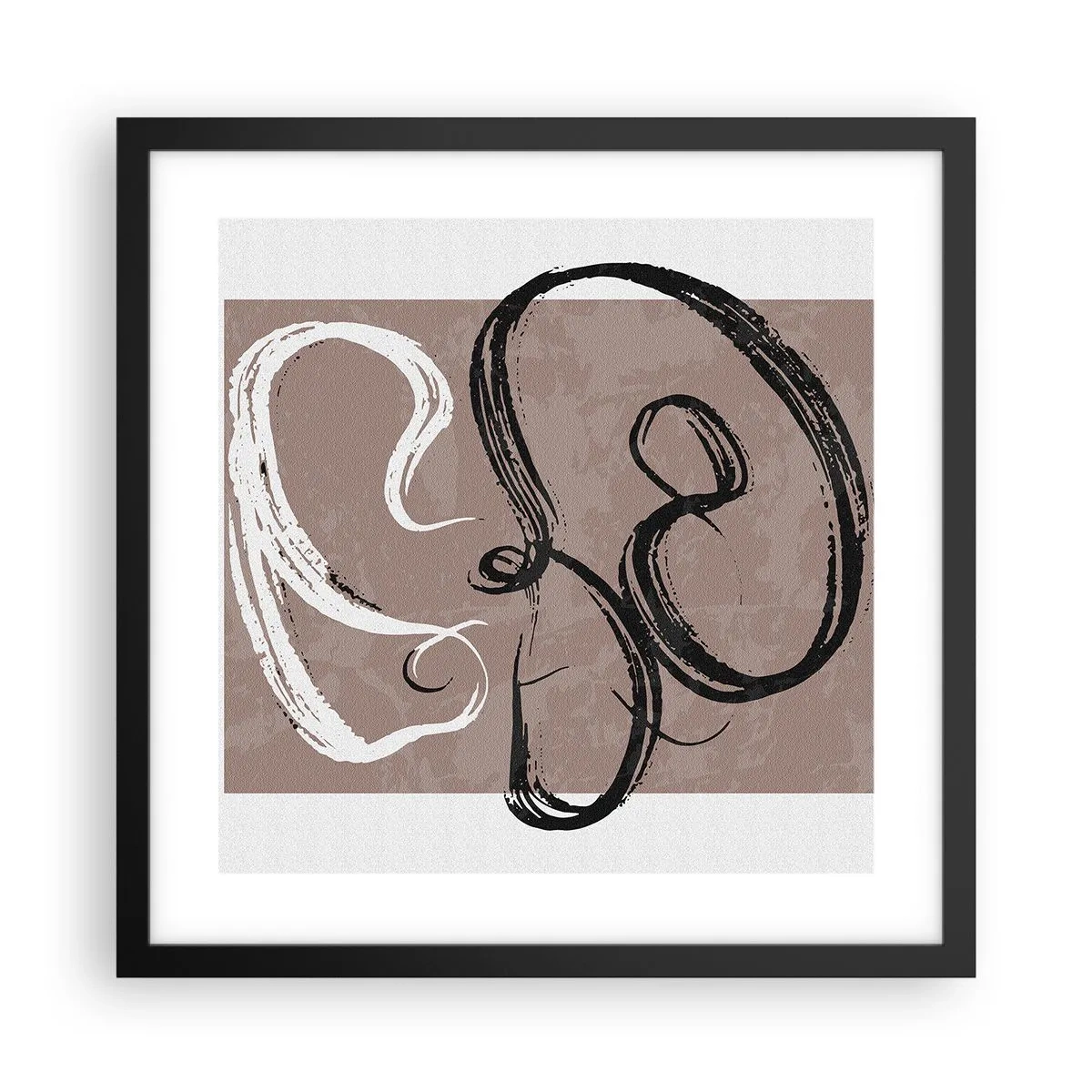 Plakat i sort ramme - Komposition - en søgen efter fuldstændighed - 40x40 cm