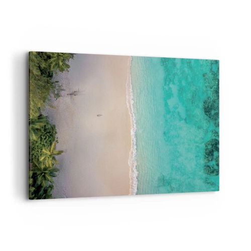 Lærredstryk - Billede på lærred - Paradis strand - 100x70 cm