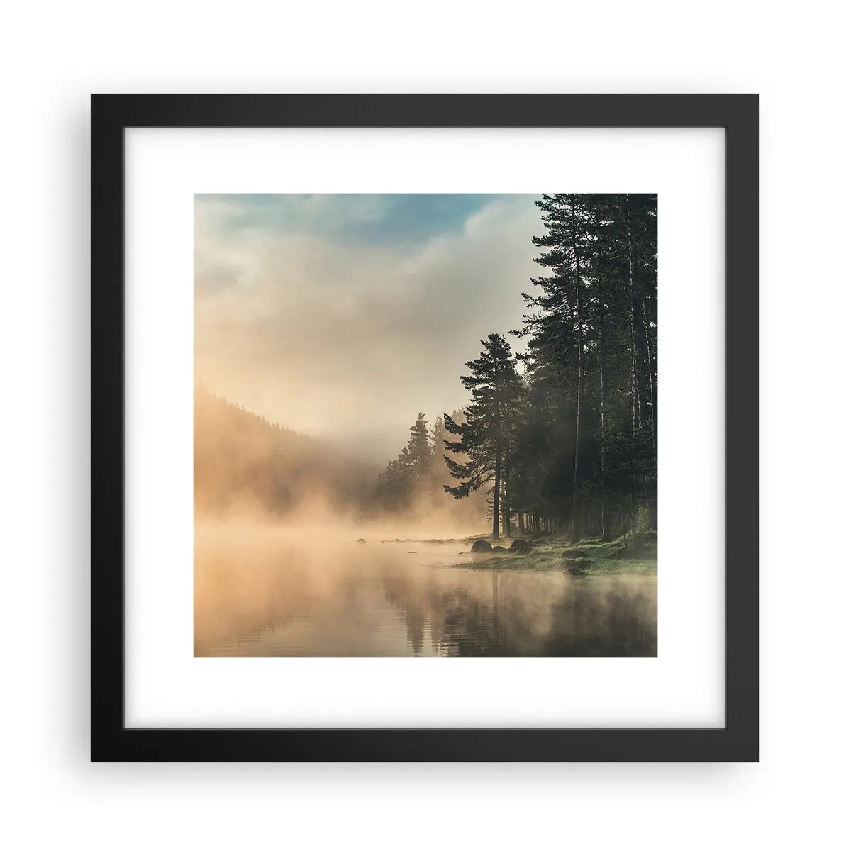 Plakat i sort ramme - En dags fødsel - 30x30 cm