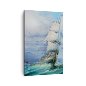 Lærredstryk - Billede på lærred - God vind - 80x120 cm