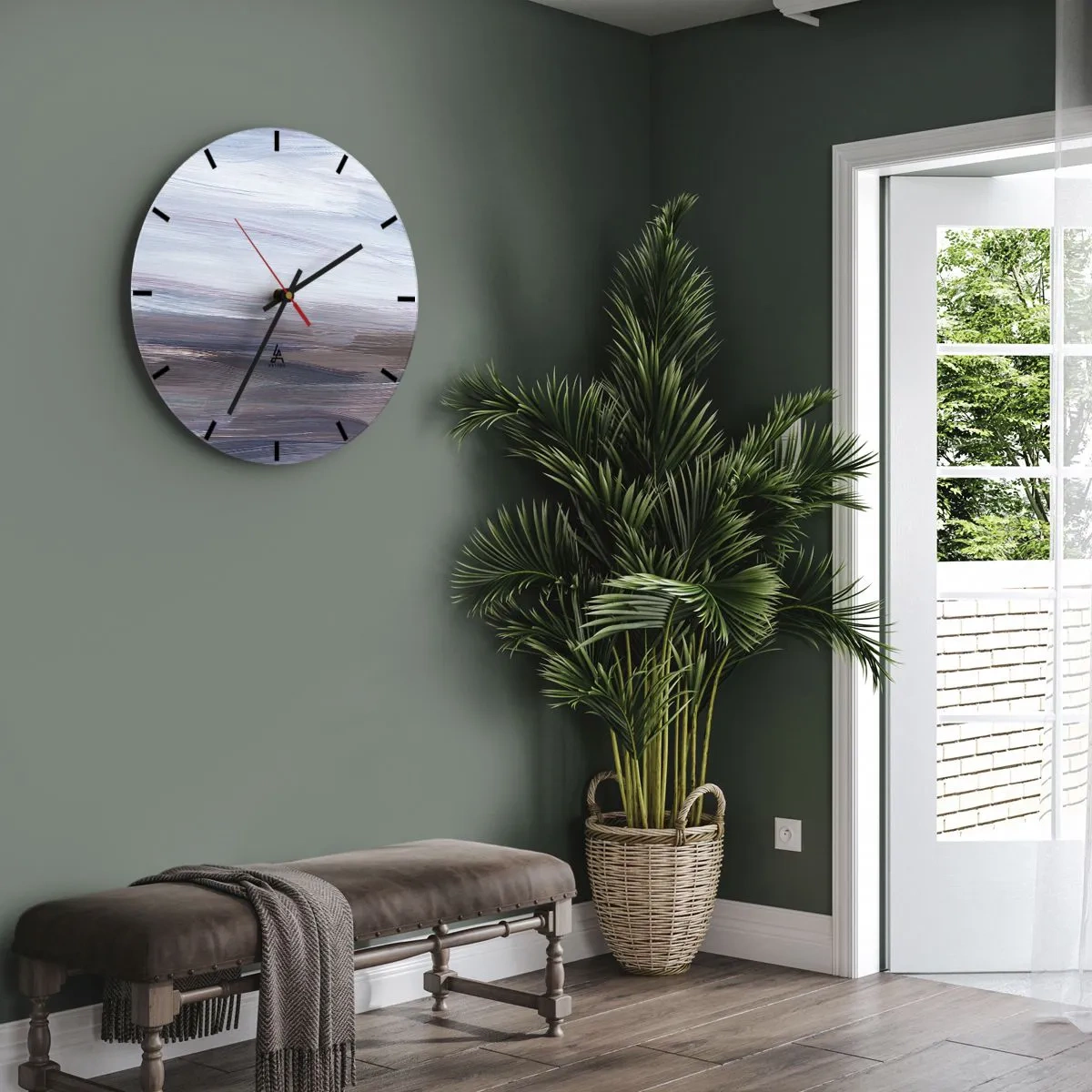 Vægur, Uret - Elementer: vand - 40x40 cm