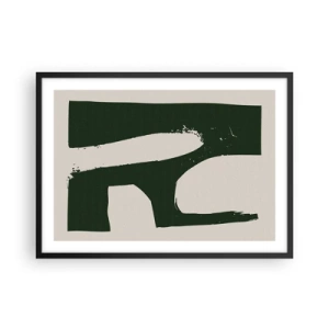 Plakat i sort ramme - Bugter af hvidt - 70x50 cm