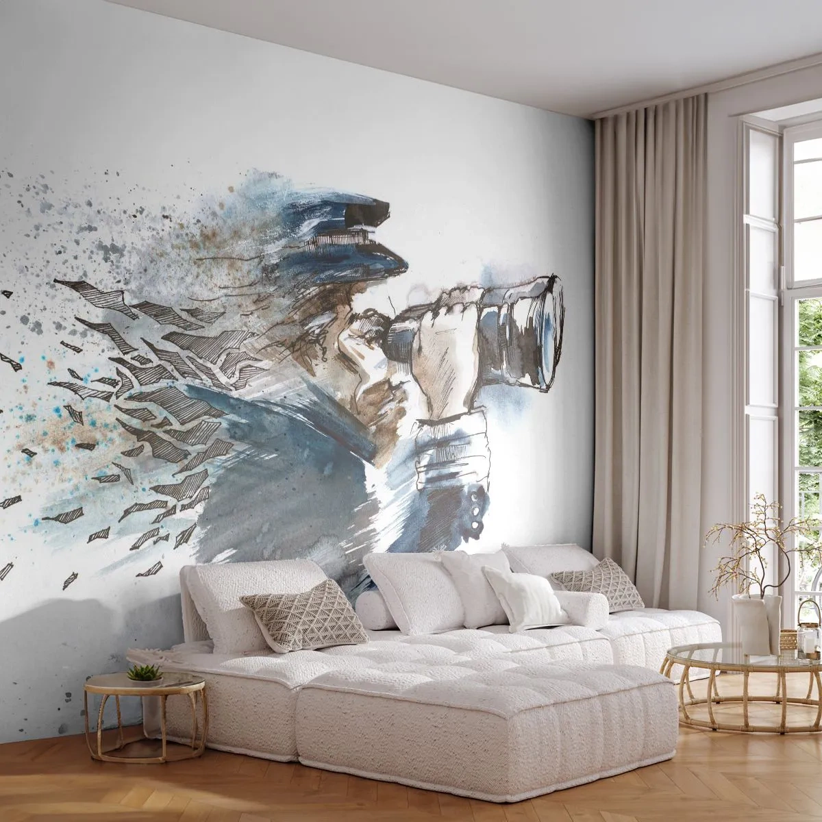 Fototapet Standard Eco - Ti på Beaufort-skalaen! - Abstraktion, Sømand, Kaptajn - 200x140 cm