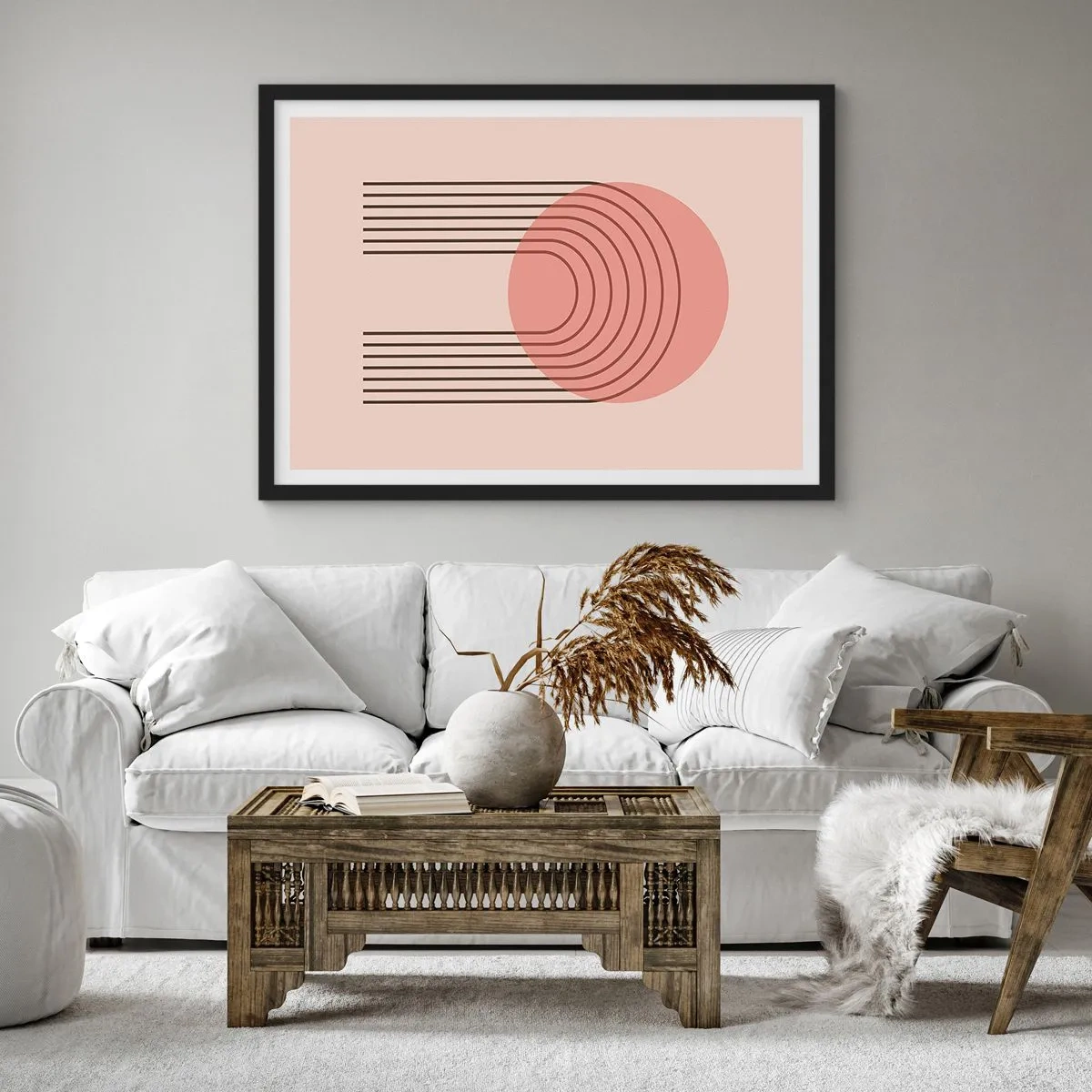 Plakat i sort ramme - Uimodståelig tiltrækningskraft - 70x50 cm