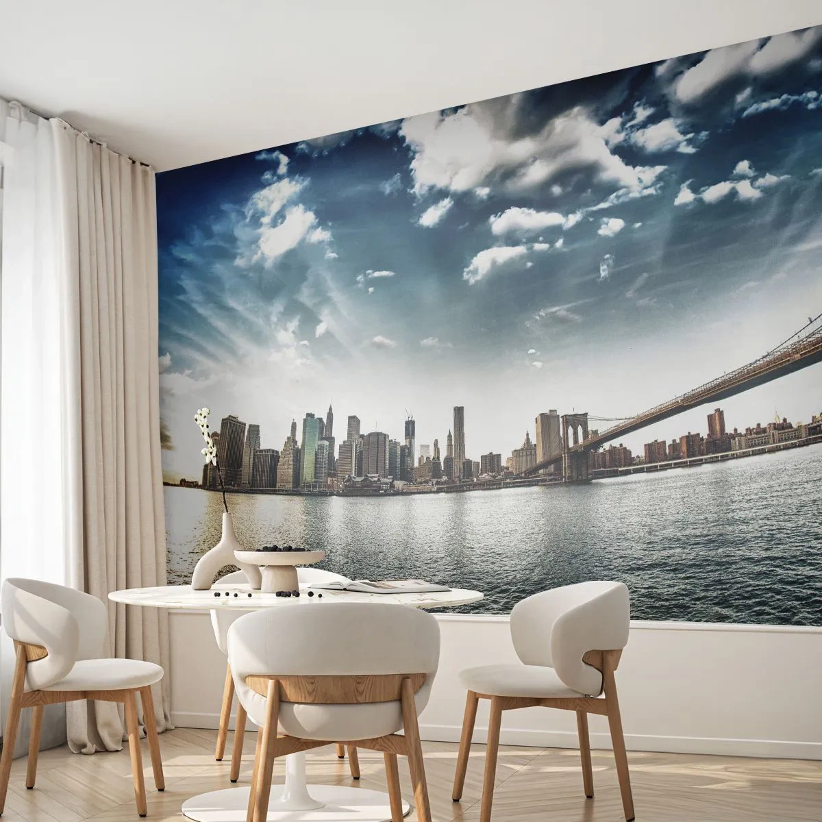 Fototapet Premium Sand - Glas ø - By, New York, Arkitektur - 100x70 cm